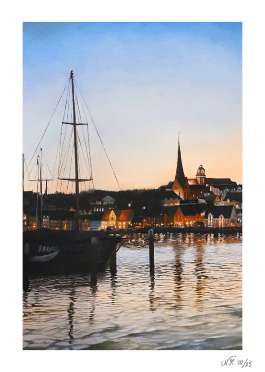 "Flensburger Hafen" | Kunstdruck 50x70 cm | Limtierte Auflage
